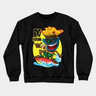 Big Kahuna Tiki Surfer Crewneck Sweatshirt